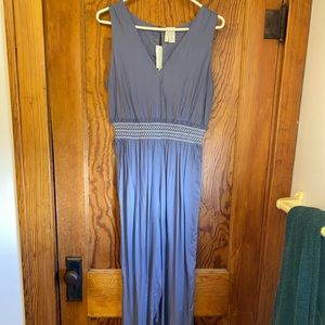 Navyish cropped jumpsuit